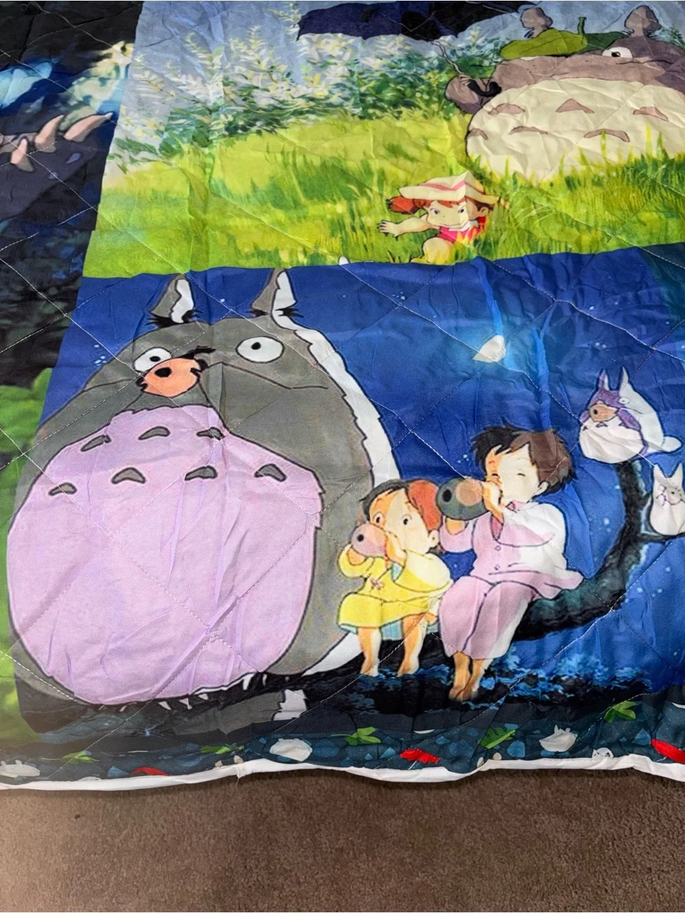 Studio Ghibli Totoro Patchwork Quilt Queen/King